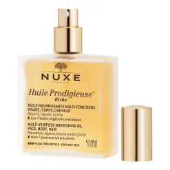 NUXE Huile Prodigieuse® Riche -Éclat De Beauté 226869 nuxe huile prodigieuse riche huile nourrissante multi fonctions autre3 1000x1000 1