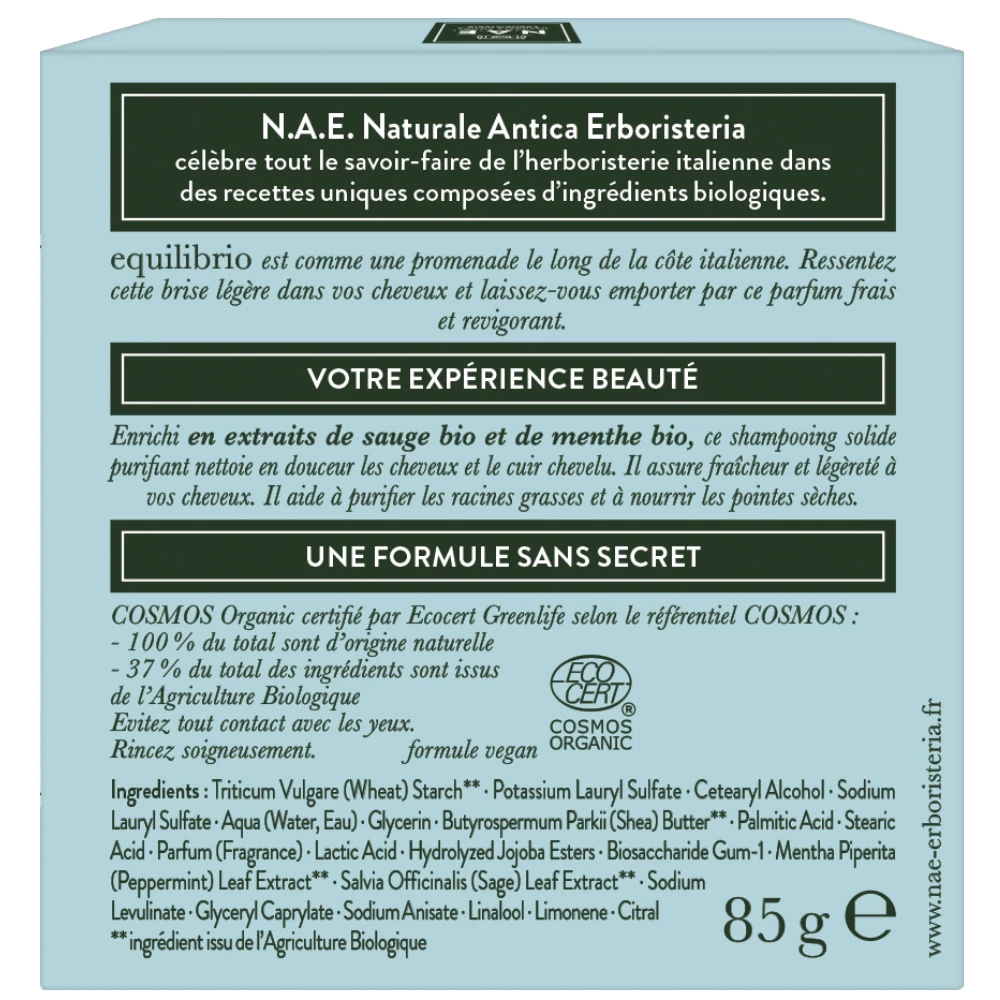 N.A.E. SHAMPOOING BIO Solide Purifiant 3 N.A.E. SHAMPOOING BIO Solide Purifiant – Image 3