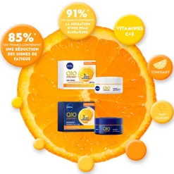 NIVEA Q10 ENERGY - Crème De Nuit Vitamine C E -Éclat De Beauté 262494 nivea q10 energy creme de nuit vitamine c e soin visage anti age 50ml pot autre4 1000x1000 1