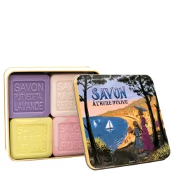Coffret De 4 Savons (Lavande, Verveine,Fleur De Coton, Rose) Côte D'Azur