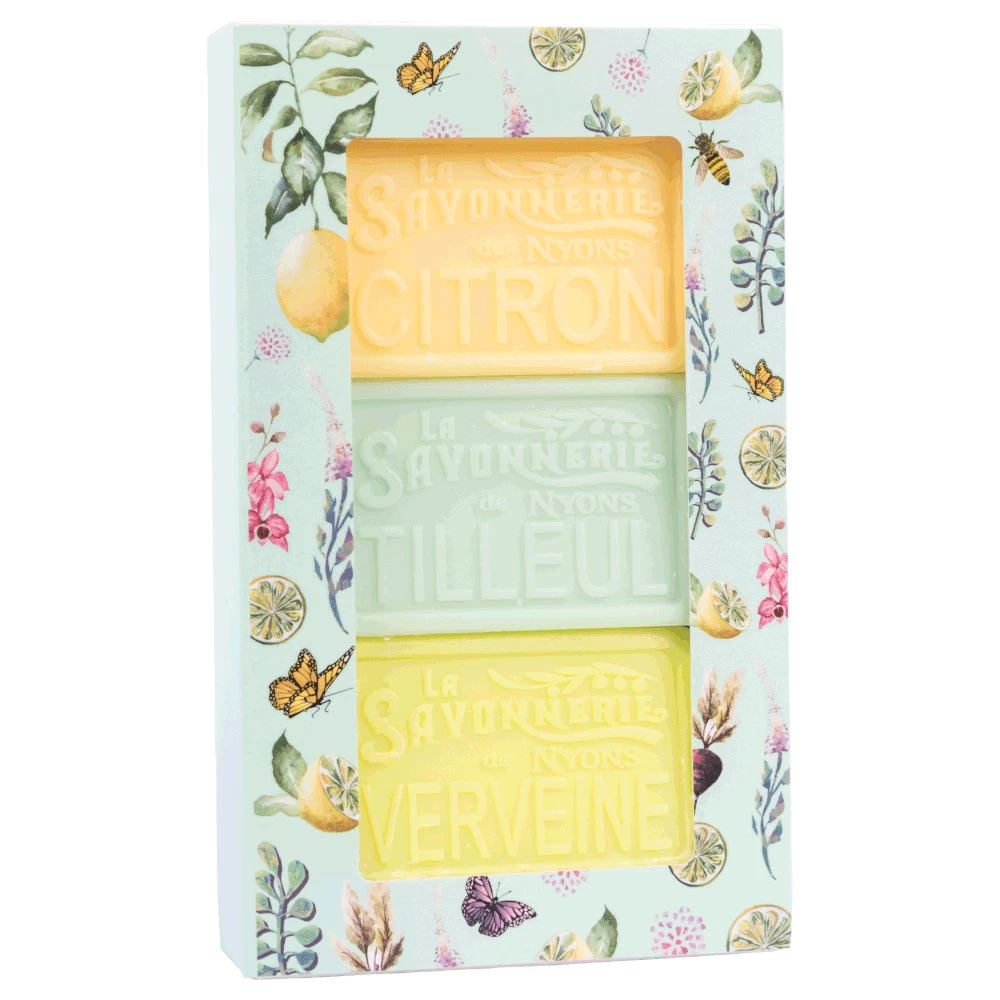 Lot De 3 Savons 100g (Citron, Tilleul, Verveine) 1 Lot De 3 Savons 100g (Citron, Tilleul, Verveine)