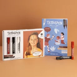 Kit TATTOOPEN Drôle De Tribu 6 Kit TATTOOPEN Drôle De Tribu -Éclat De Beauté 279564 nailmatic kit tattoopen drole de tribu coffret avec 3 feutres de tatouage temporaire et un cahier d activitie coffret feutres cahier d activite autre2 1000x1000 1