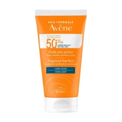 Eau Thermale Avène Solaire Fluide 50+Peaux Sensibles Sans Parfum 50ml