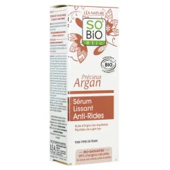 Sérum Lissant Anti-Rides, Précieux Argan 9 Sérum Lissant Anti-Rides, Précieux Argan -Éclat De Beauté 302226 so bio etic serum lissant anti rides precieux argan serum 30ml tube autre2 1000x1000 1