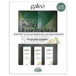 COFFRET 3 HUILES ESSENTIELLES BIOLOGIQUES "POUR BIEN DORMIR" + GUIDE