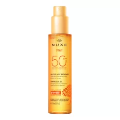 Nuxe Sun Huile Bronzante Visage Et Corps Haute Protection SPF50 150ml