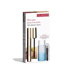 Clarins Coffret Essentiel Beauté Du Regard, Rien Que Pour Vos Yeux -Éclat De Beauté 310602 clarins coffret essentiel beaute du regard rien que pour vos yeux mascara supra volume 01 intense black 8 autre1 1000x1000 1